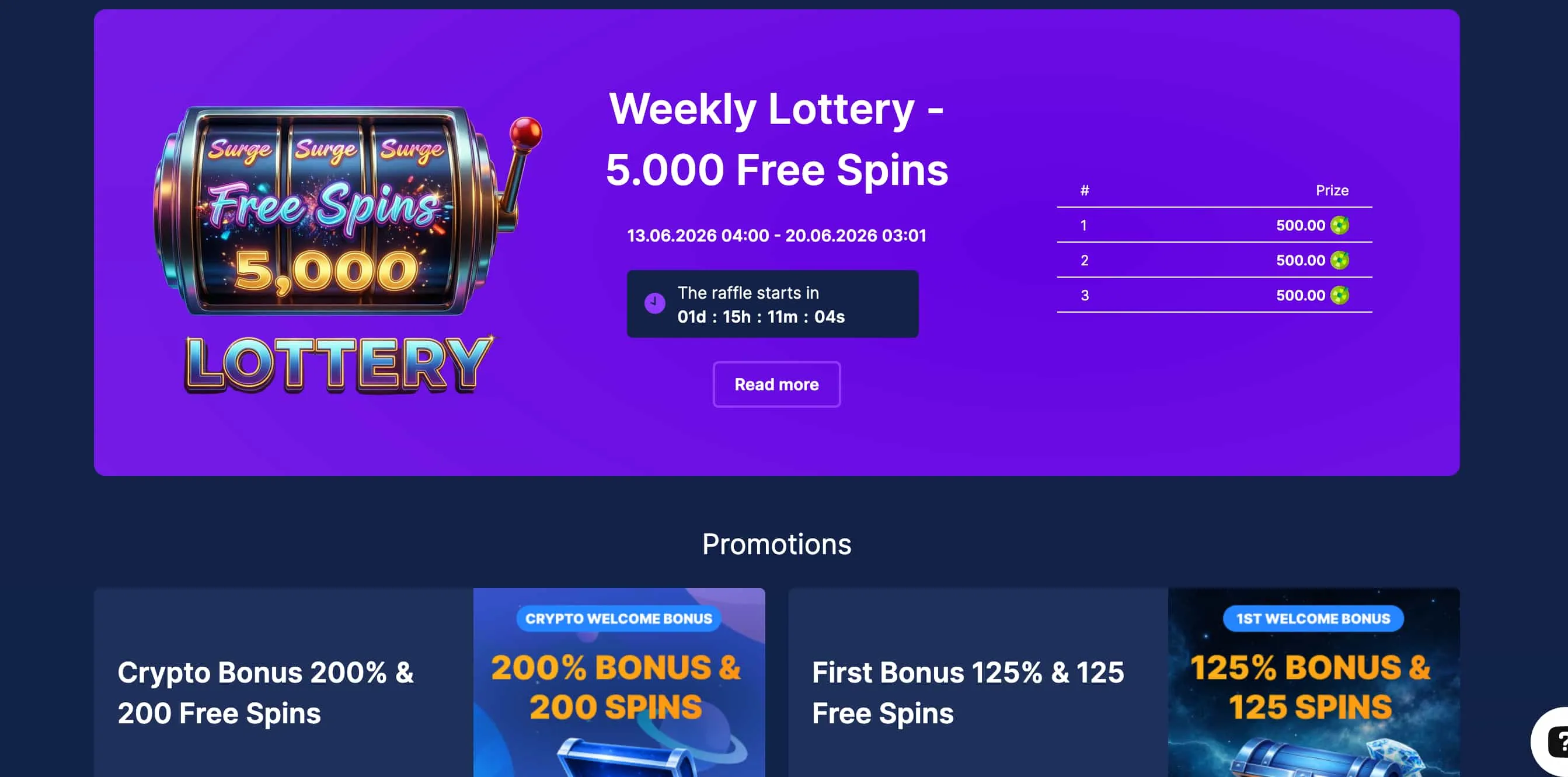 Surge Casino Bonuses and Promotions Surge Casino Bonuses and Promotions